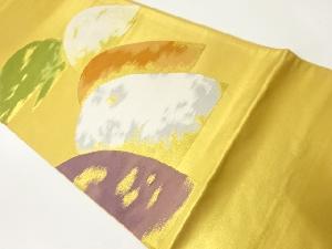 リサイクル　山並み模様織出し袋帯